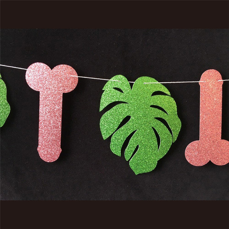 Hawaiian Wedding Decoration Garland Bachelor Party Turtle Back Leaf Flag