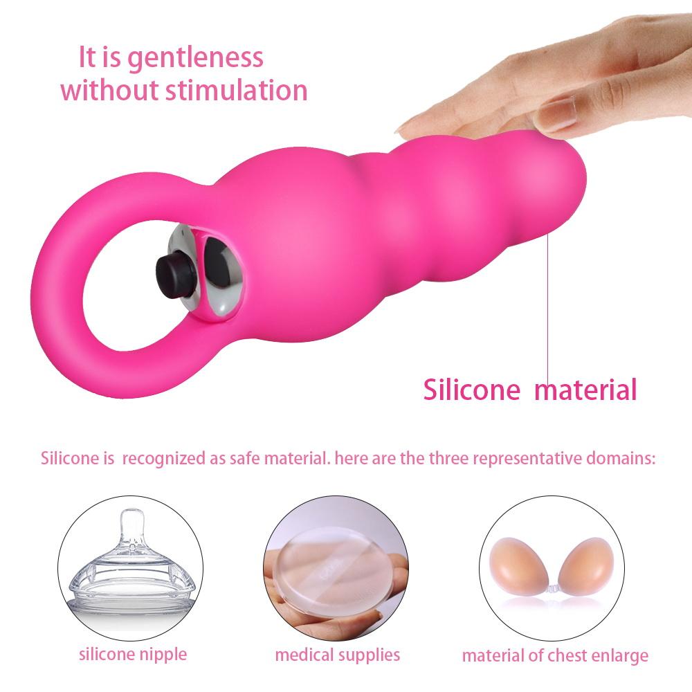 Sex Anal Bead Plug Vibrator Silicone