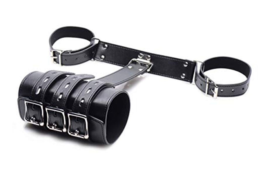 Leather Bondage Handcuffs